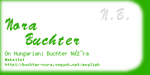 nora buchter business card